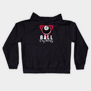 8ball is my therapy Kids Hoodie